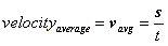 Average Velocity